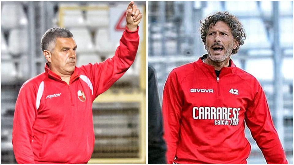 Ivan Maraia (Lucchese) e Alessandro Dal Canto (Carrarese)