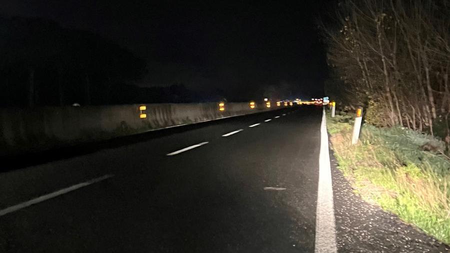 l tratto di Aurelia dove si è sfiorato lo scontro frontale (foto Enzo Russo)