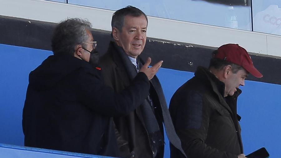 Il patron del Pisa Alexander Knaster insieme al presidente Giuseppe Corrado (Foto Renzullo/Muzzi)