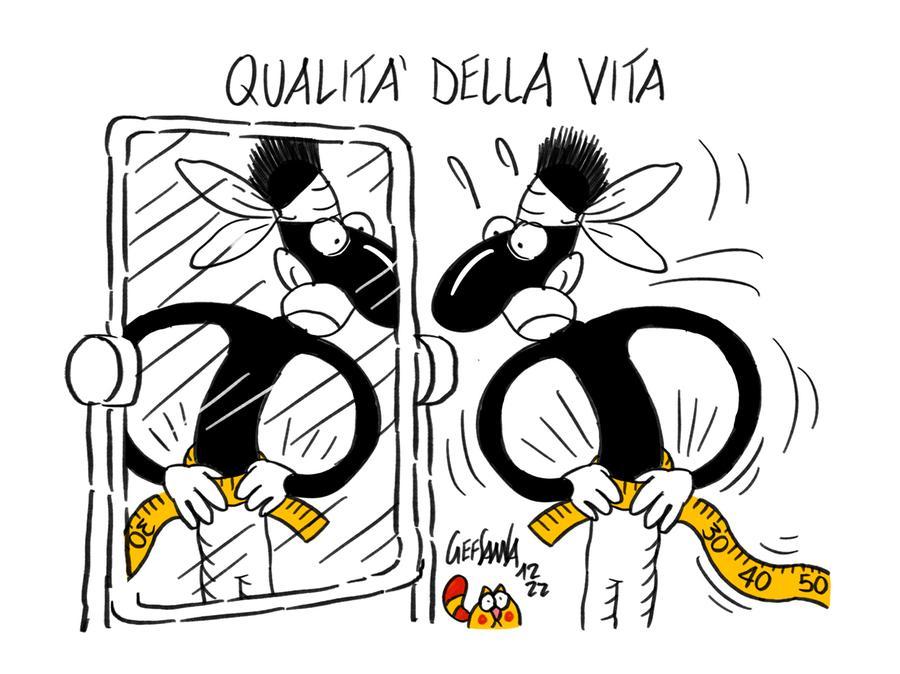 La vignetta di Gef: qualità della vita, sprofondano le città sarde
