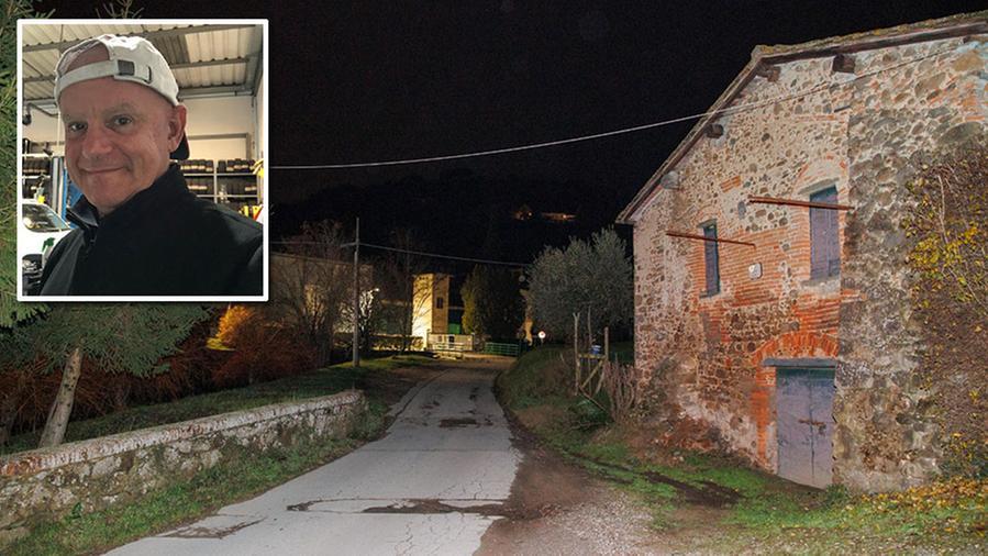 La vittima e la zona dove è stato trovato il cadavere (foto Nucci)