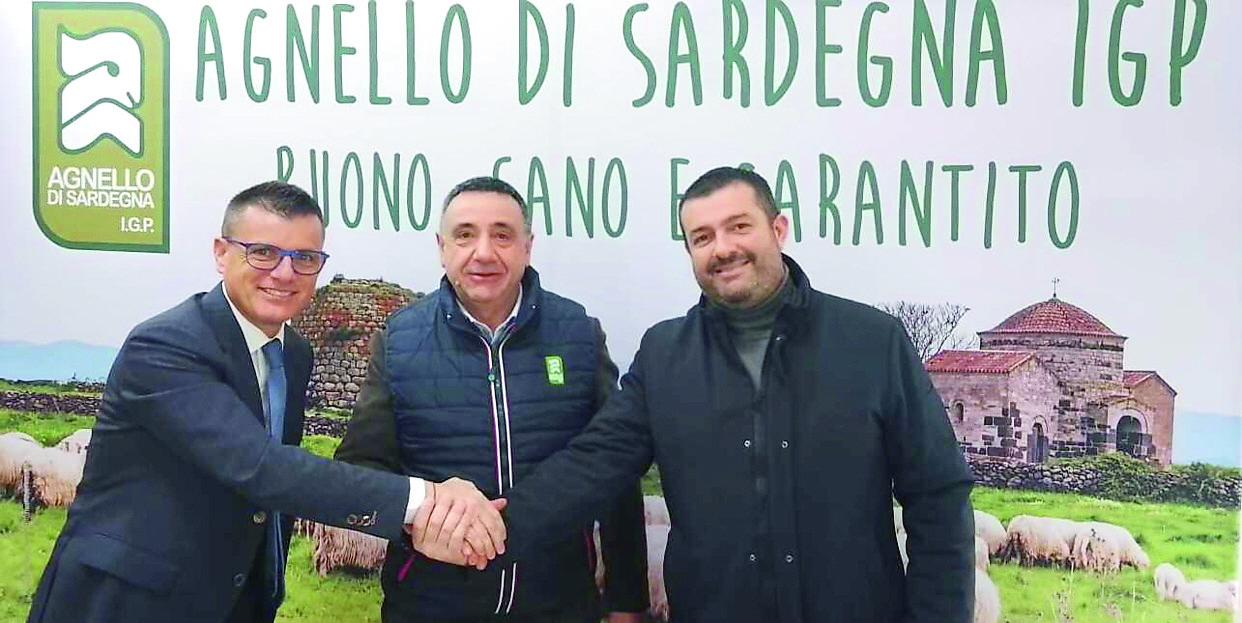 Da sinistra Stefano Ibba, Battista Cualbu e Luca Saba di Coldiretti
