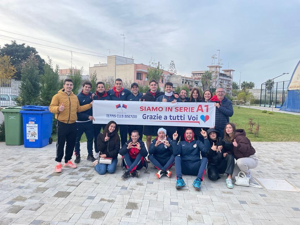 Tc Bisenzio nell’Olimpo, vittoria a Lecce e promozione in A1 