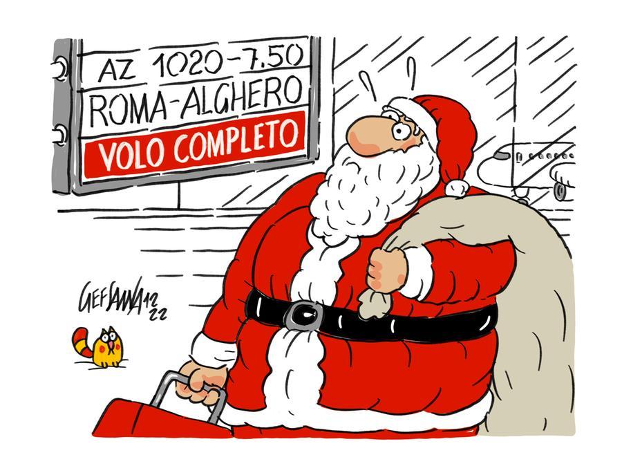 La vignetta di Gef: aumentano i voli per l’isola, ma i biglietti vanno a ruba