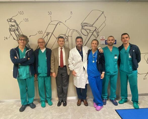 Alcuni dei protagonisti dell’équipe che ha preso parte all’intervento