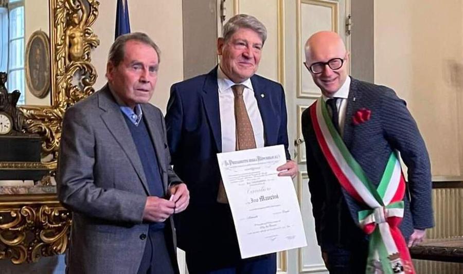 Da sinistra: l’imprenditore fucecchiese Ivo Mancini, il prefetto di Firenze Valerio Valente e il sindaco di Fucecchio Alessio Spinelli