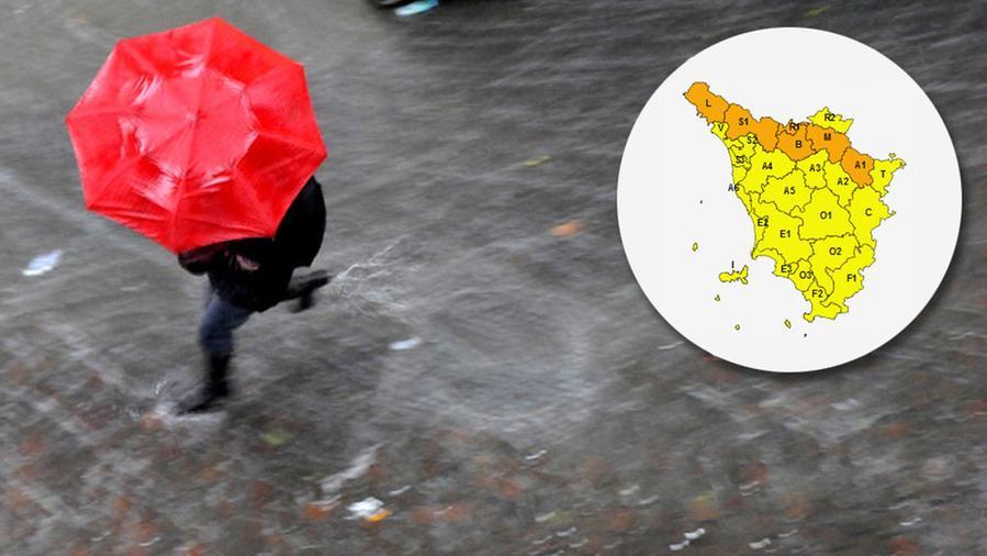 Maltempo in Toscana, scatta l’allerta “arancione” nelle zone a nord