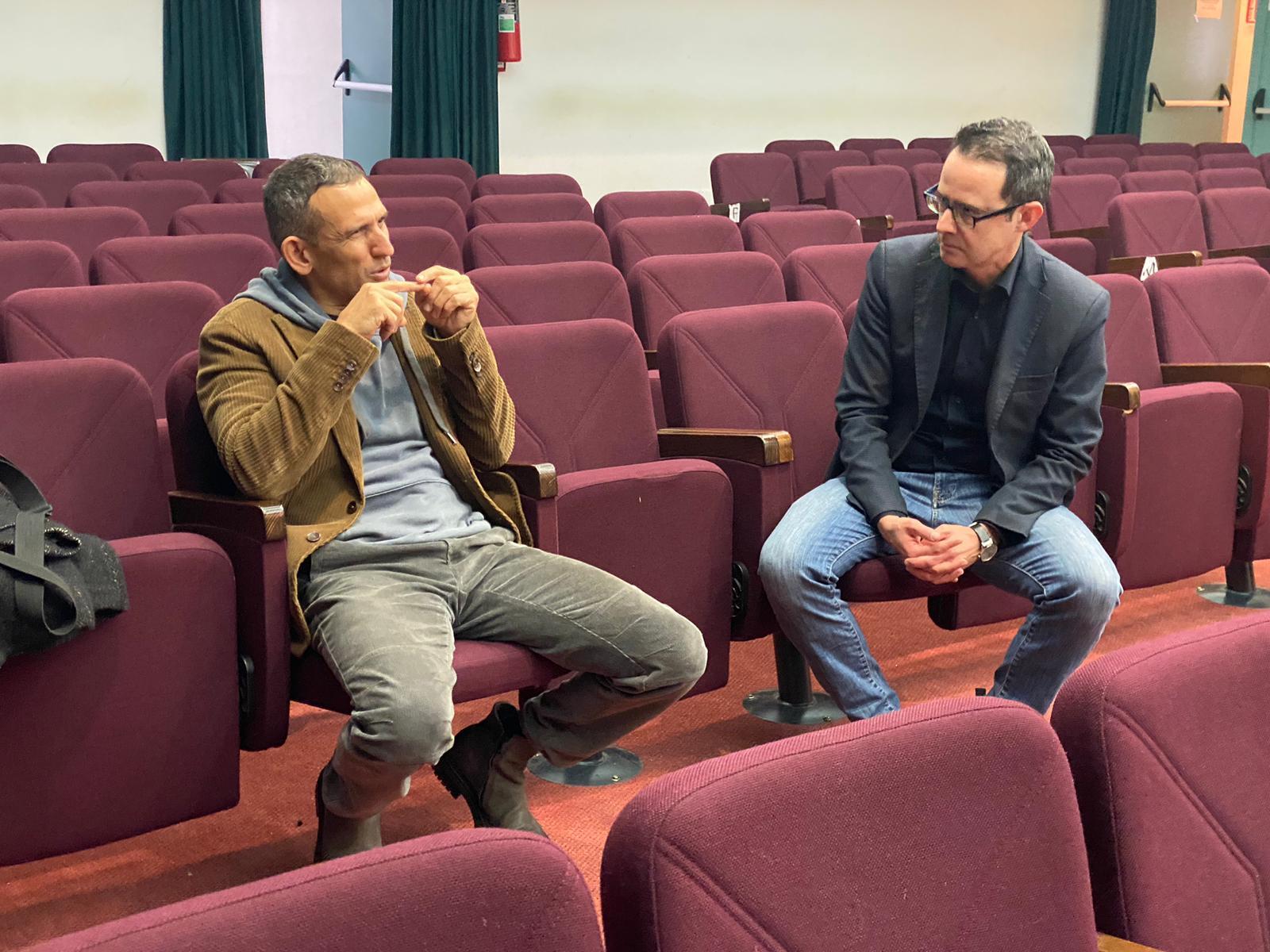 Frammartino e Stellino nell'auditorium Lilliu