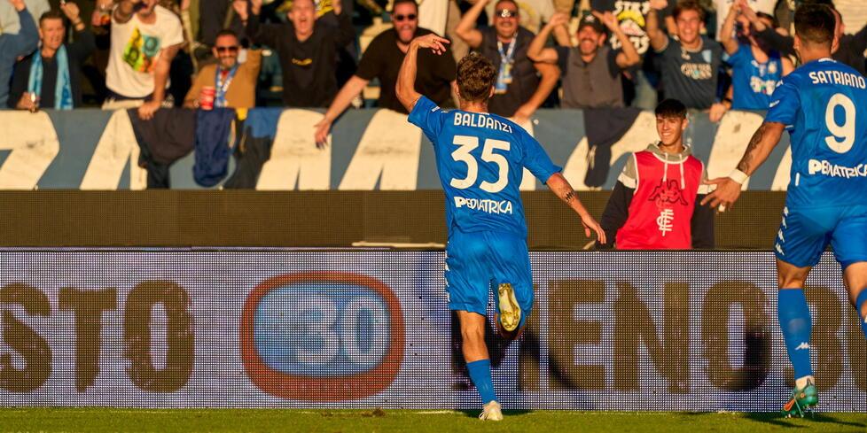 Baldanzi dopo il gol al Sassuolo