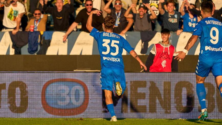 Baldanzi dopo il gol al Sassuolo