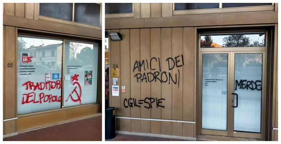 Isolotto, imbrattata la sede del sindacato pensionati della Cgil