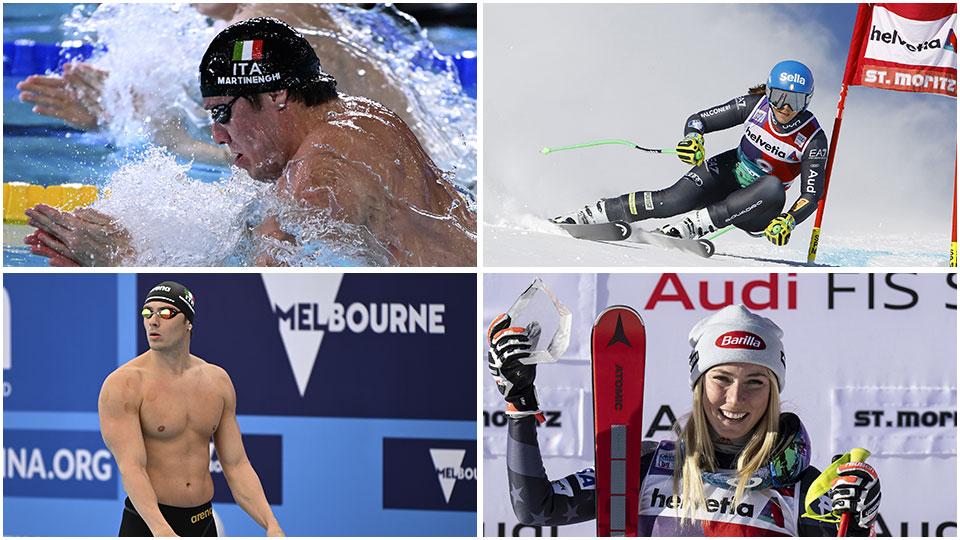 Martinenghi, Elena Curtoni, Simone Cerasuolo e Mikaela Shiffrin
