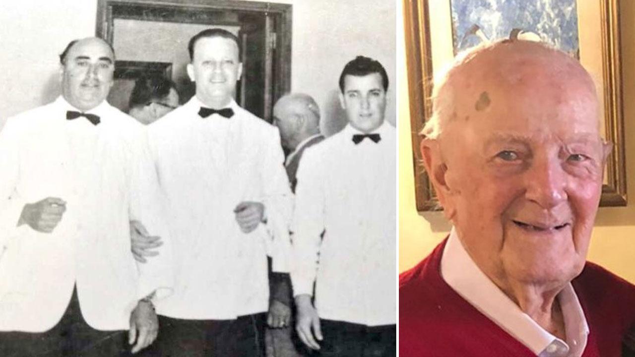Nella foto Daniello al centro, ai tempi del bar Roma e in una recente immagine