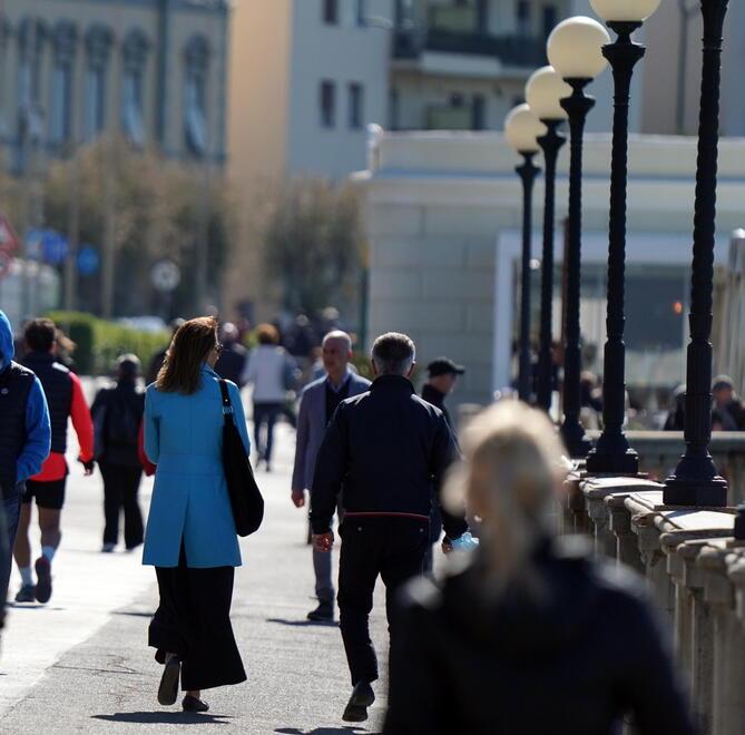 Alcuni turisti a passeggio