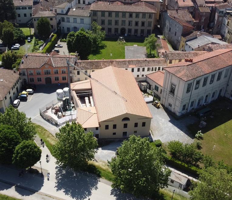 Una veduta aerea dell’ex Cavallerizza