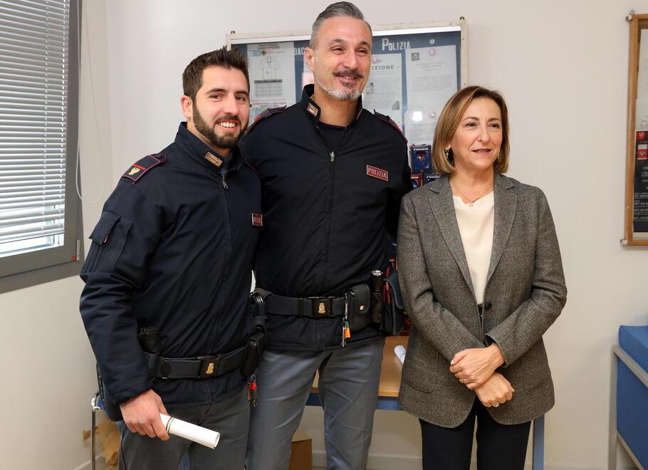 Ciano e Megna con il questore