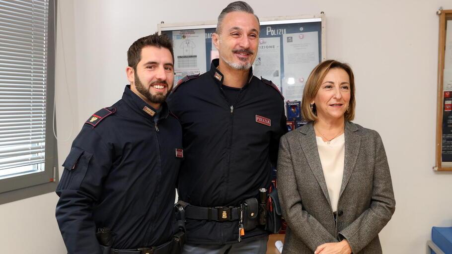 Ciano e Megna con il questore