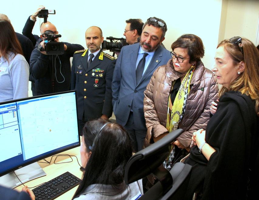 L’assessore alla Sanità Carlo Doria, la prefetta Paola Dessì e la Project Manager 112 Michela Cualbu