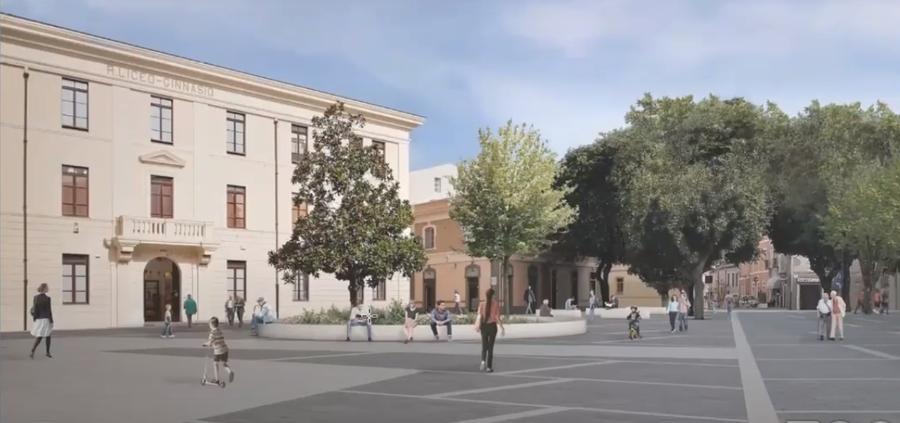 
	La simulazione della futura piazza secondo l'ultimo progetto

