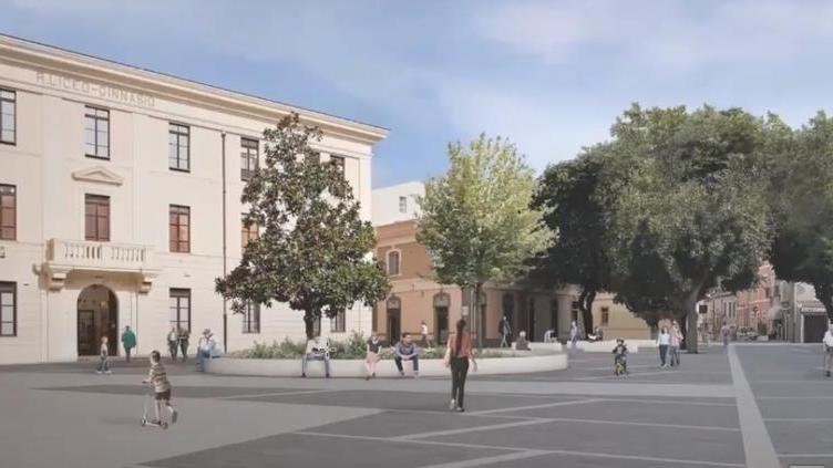 La simulazione della futura piazza secondo l'ultimo progetto