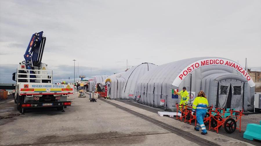 Migranti, la banchina 75 del porto di Livorno è pronta per gli sbarchi