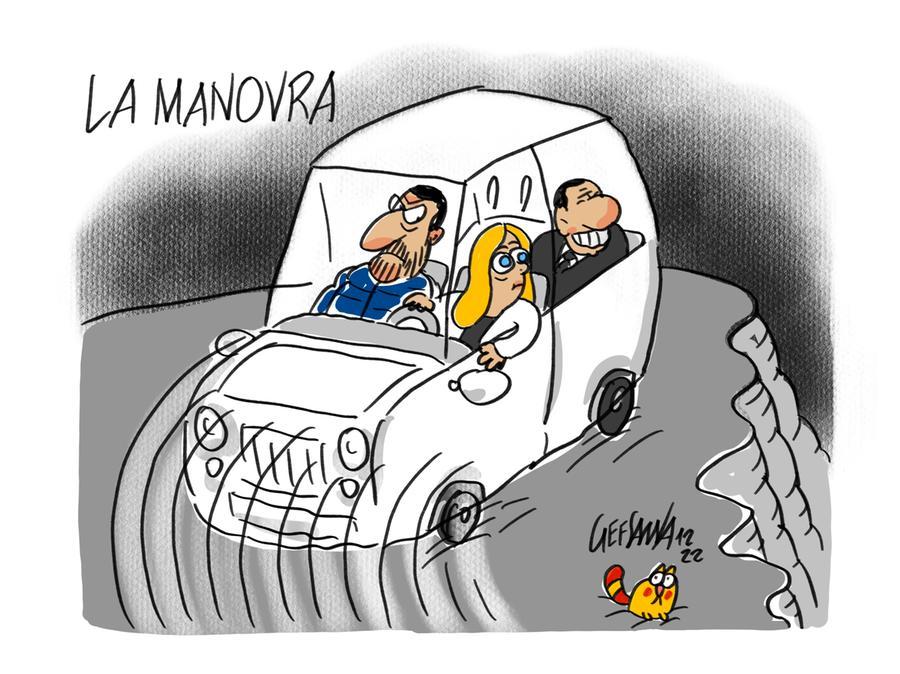 La vignetta di Gef: testo definitivo, ma la manovra torna in commissione