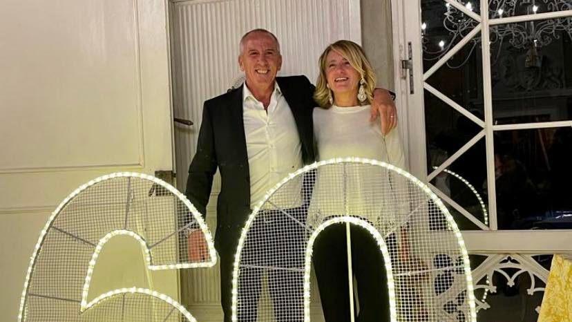 Marco Rossi insieme alla moglie Federica 