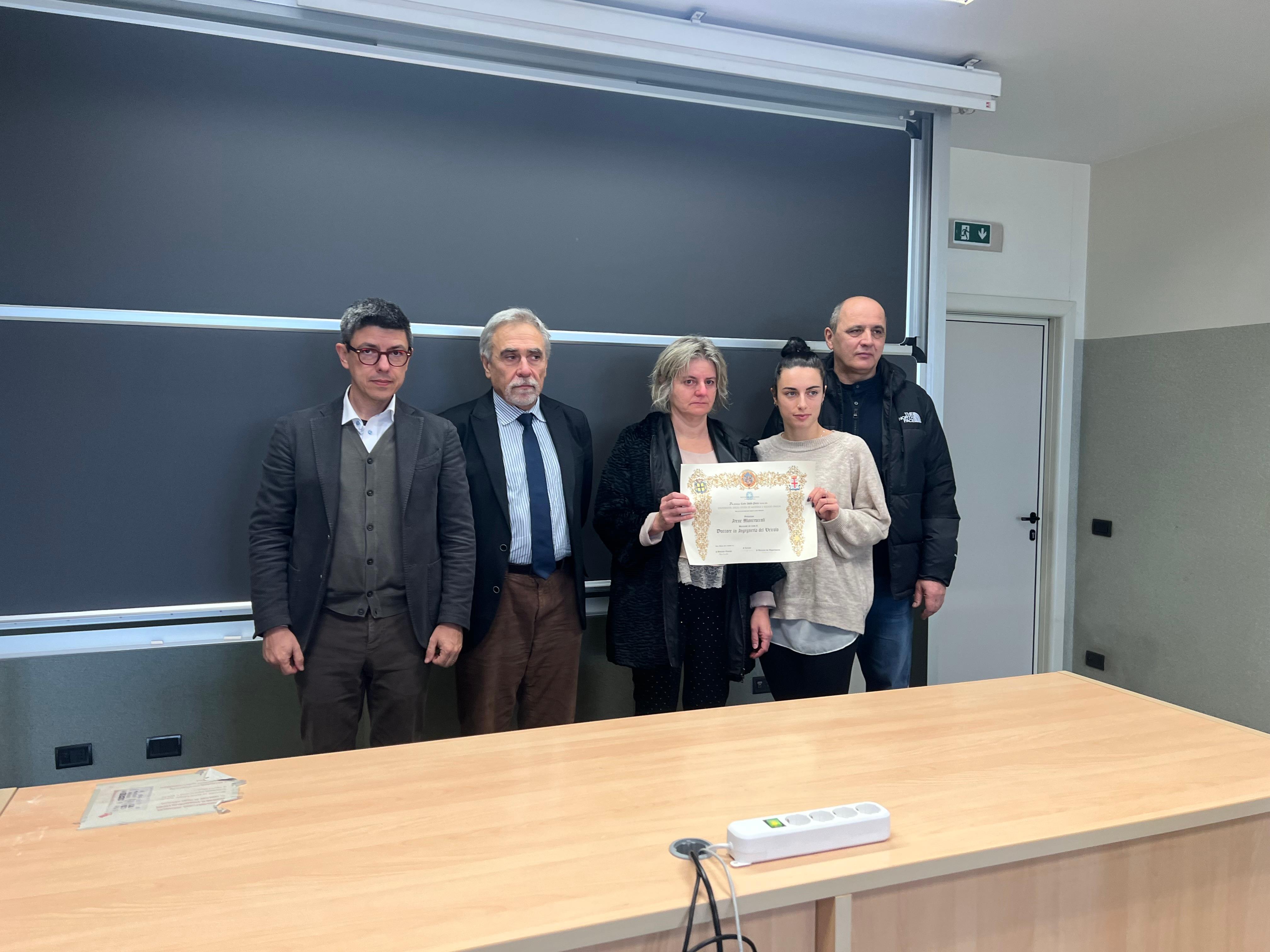 Laurea postuma a Irene Montruccoli 