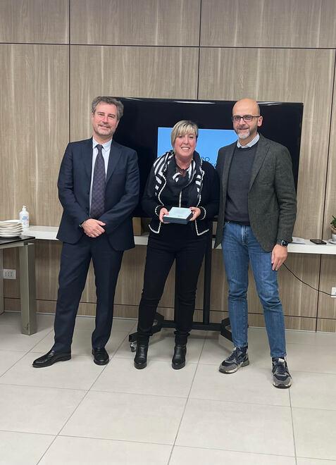 Il sindaco Mario Pardini con Franca Isola e Nicola Giannecchini