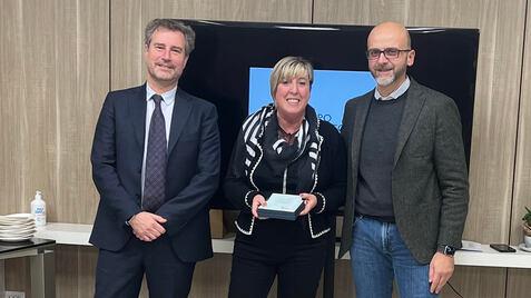 Il sindaco Mario Pardini con Franca Isola e Nicola Giannecchini