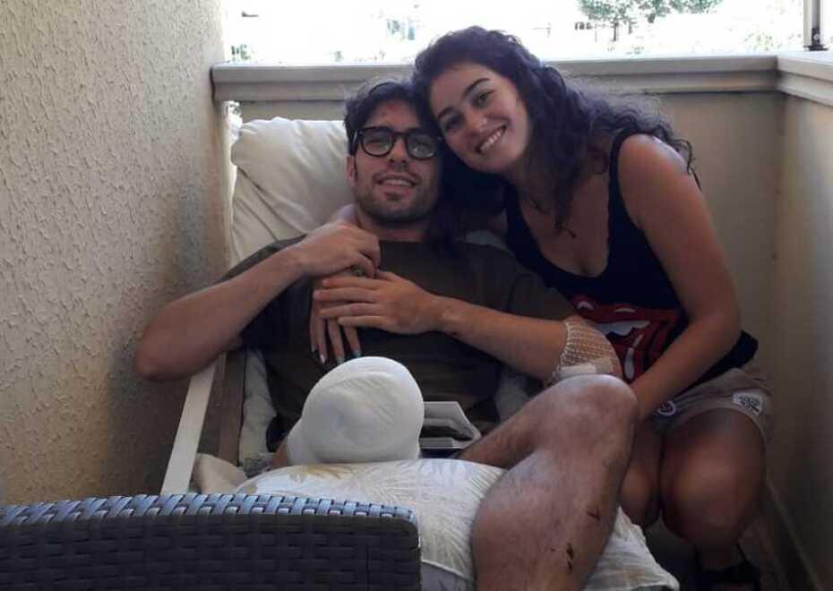 Giacomo Cangialosi con la compagna Eleonora Caracuzzi