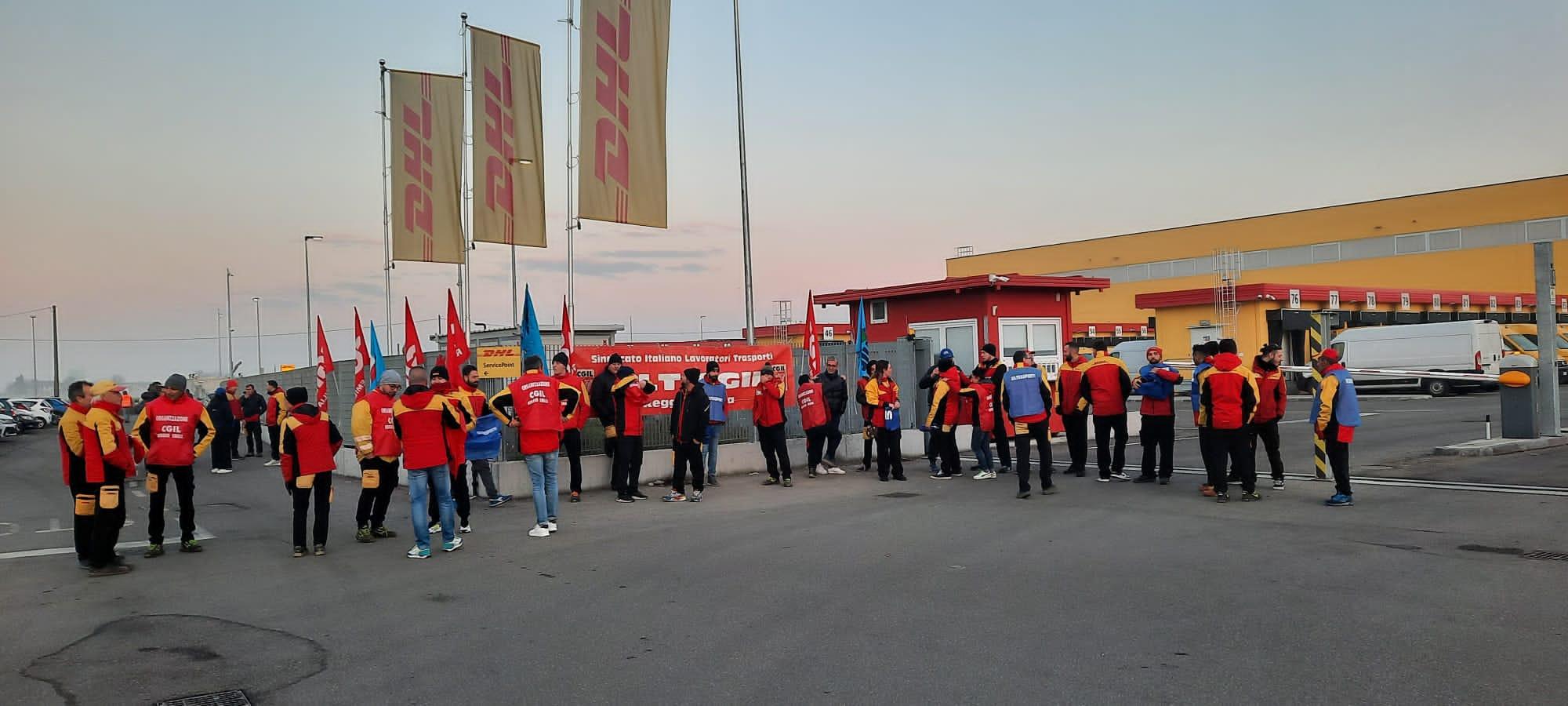 Sciopero al polo Dhl