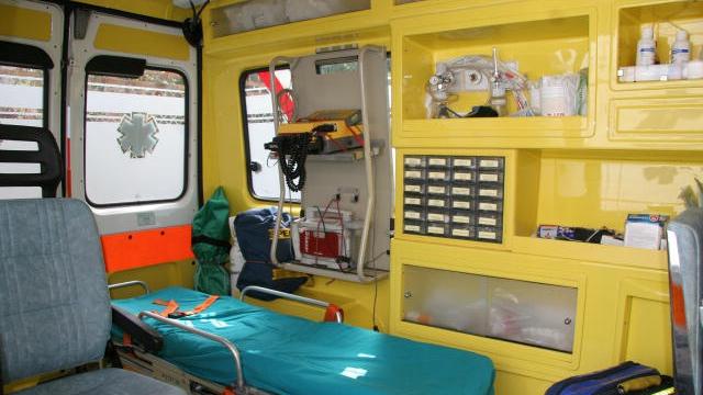 L'interno di un'ambulanza