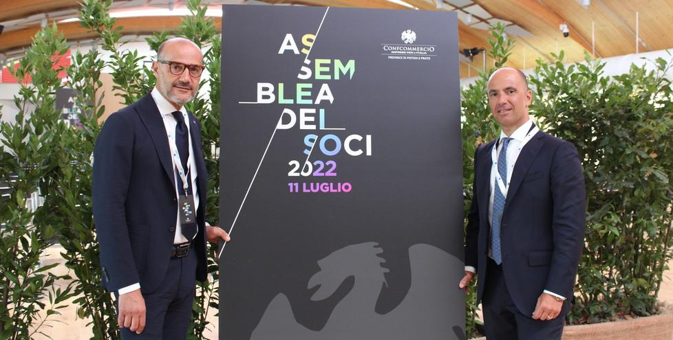 Il direttore di Confcommercio Tiziano Tempestini insieme al presidente Gianluca Spampani