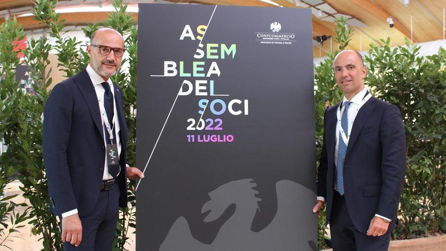 Il direttore di Confcommercio Tiziano Tempestini insieme al presidente Gianluca Spampani