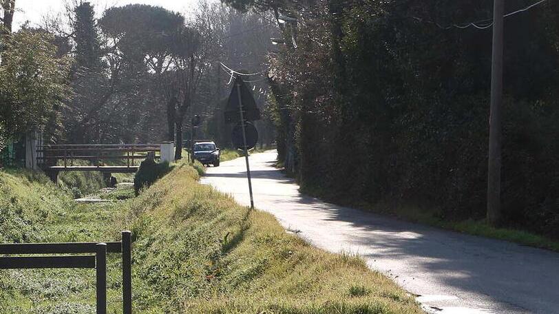 Uno scorcio di via Fescione: nel tratto finale è stato avvistato il lupo