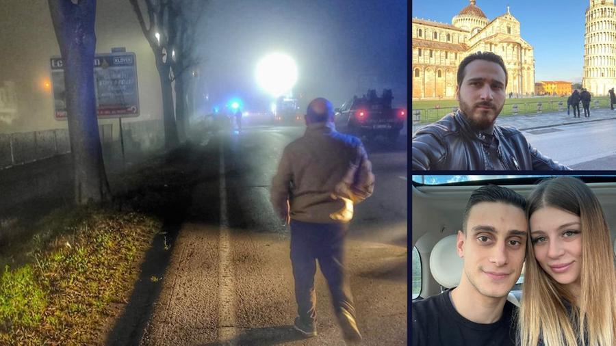 
	Nell'immagine grande l'incidente del 26 dicembre sulla Tosco Romagnola: a destra in alto Matteo e Asia, sotto Mimi, il 30enne libanese&nbsp;

