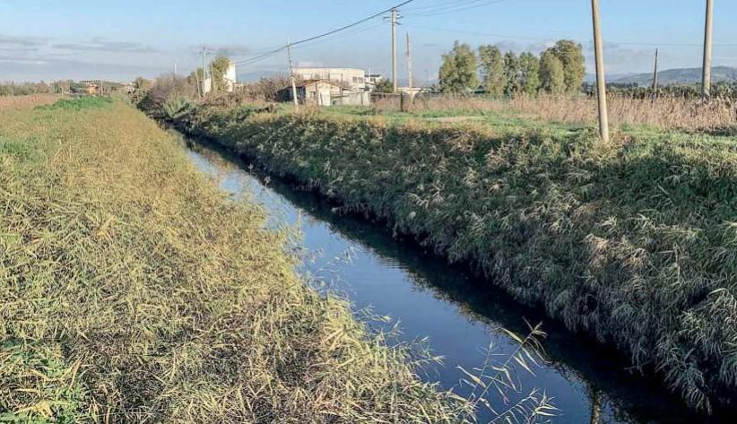 Il Fosso dei Molini in località Pianetto, all’uscita dal depuratore di San Giovanni (foto Agenzia Bf)
