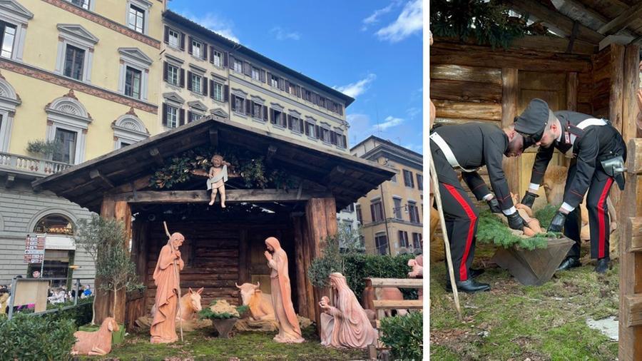 Firenze, rubata nella notte la statua del Bambin Gesù dal presepe del Duomo. I carabinieri la ritrovano