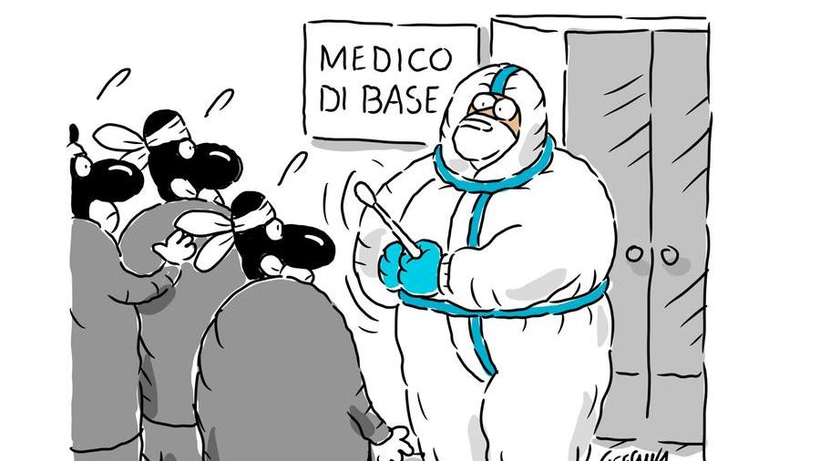 La vignetta di Gef - Conferma a rischio per 200 medici delle Usca, l’assessore: “Andranno nei paesi disagiati”