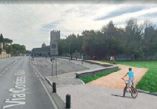 
	Il rendering che mostra come sar&agrave; la nuova pista ciclopedonale&nbsp;

