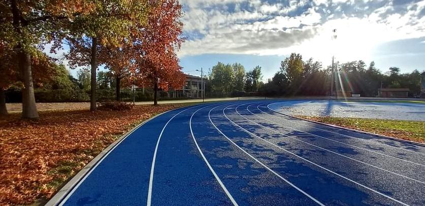 La nuova pista dell’impianto di atletica “Falcone e Borsellino”