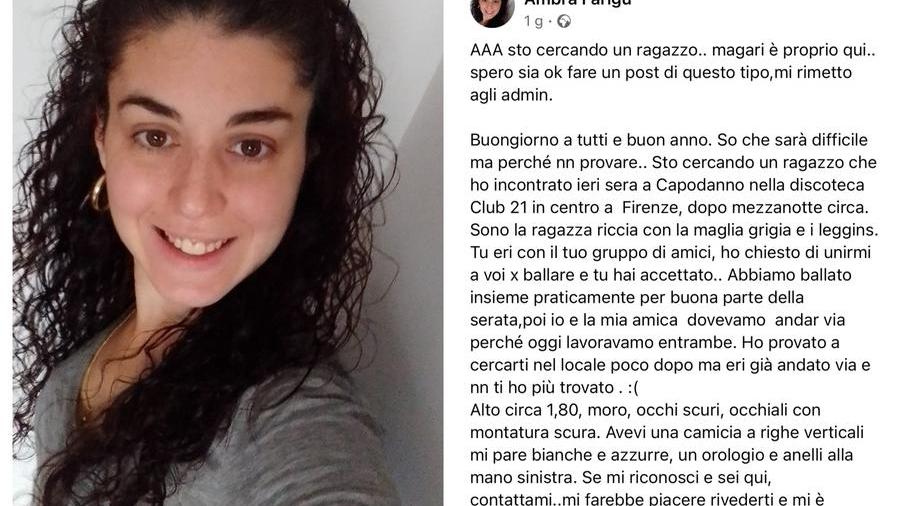 Firenze, Ambra chiede aiuto sui social: «Aiutatemi a rintracciare il ragazzo conosciuto la notte di Capodanno». E il post diventa virale