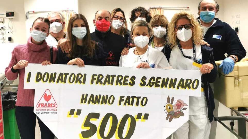Il successo dei Fratres di S.Gennaro, donazioni di sangue quintuplicate