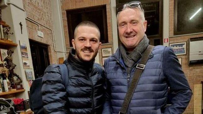 Iacopo Simoncini insieme al presidente Fabrizio Poeta