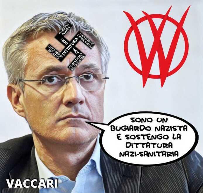 Modena Vignette choc dei no-vax ViVi Svastiche su Muzzarelli e Vaccari 
