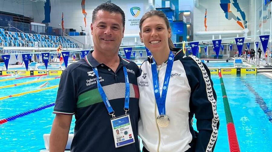Il tecnico nazionale Stefano Franceschi con la figlia Sara