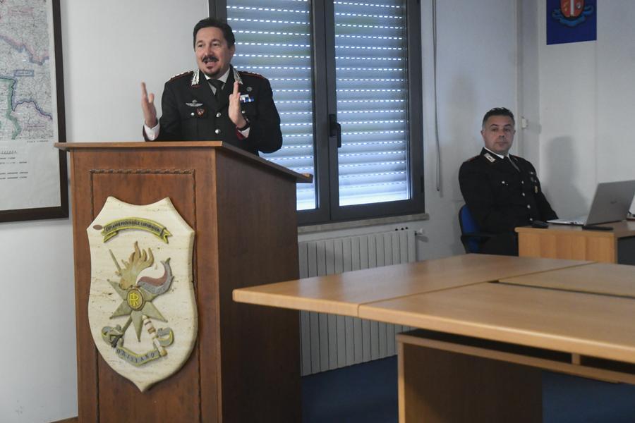 
	Il comandante del Comando provinciale&nbsp;dei carabinieri di Oristano, colonnello Erasmo Fontana

