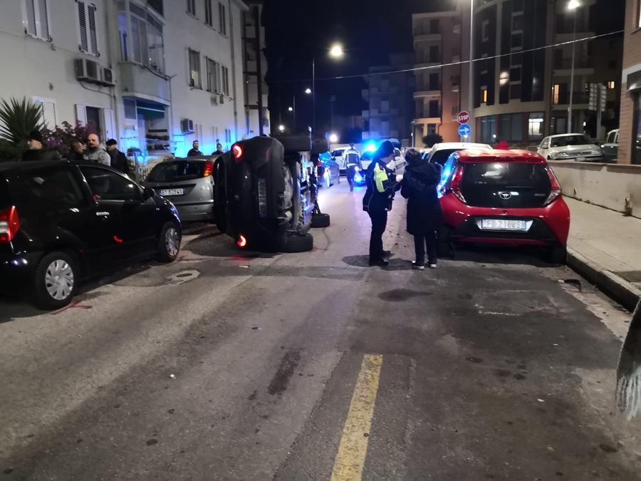 
	L'incidente di via Aosta (foto massimo locci)

