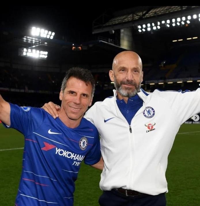 
	La foto postata da Zola con Vialli ai tempi in cui il campione cremonese era diventato allenatore del Chelsea

